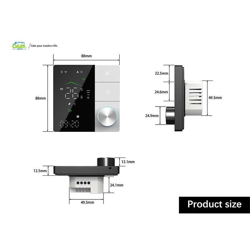 Qiumi-الذكية واي فاي مقبض ترموستات ، الحياة APP ال...