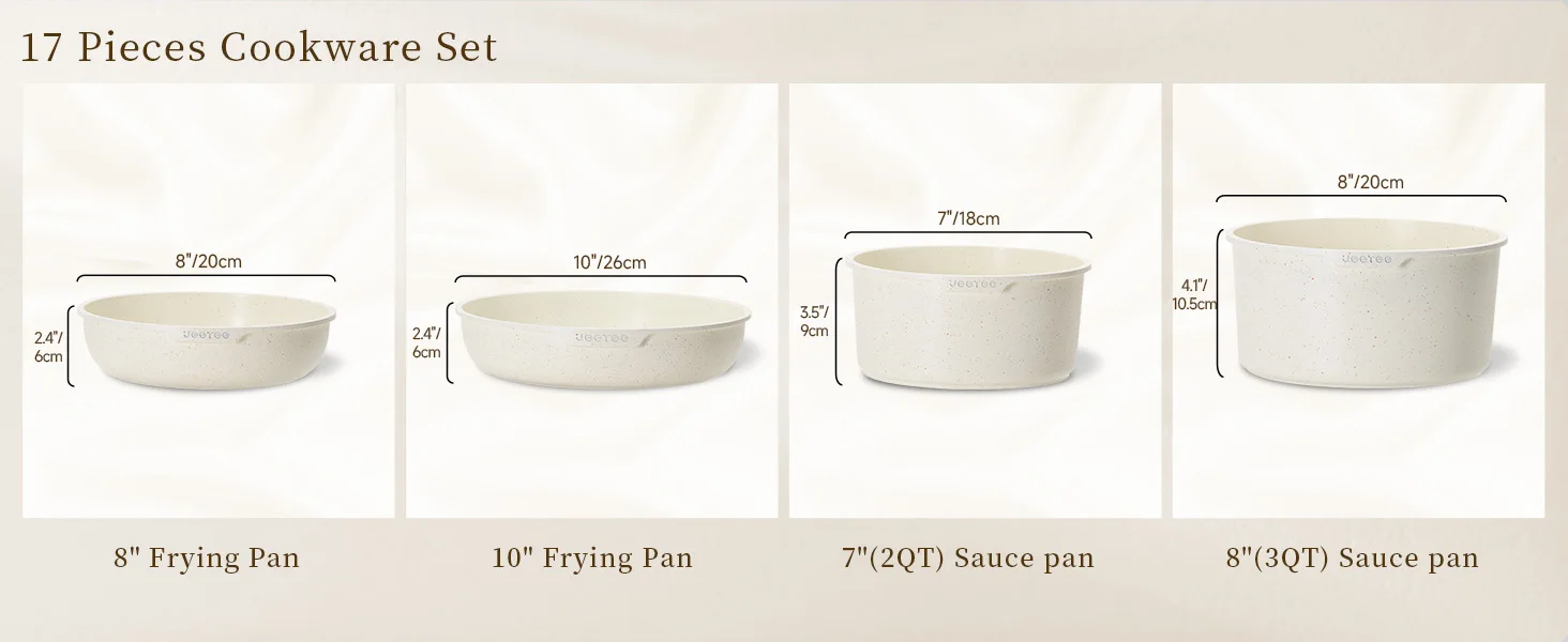 Cookware Set Detachable Handle