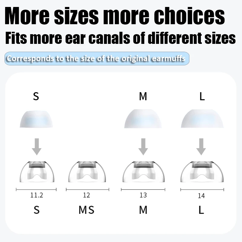 Latex Ear Tips for Oppo Enco X2 Anti-drop Anti-allergic Ear Plugs for OPPO Enco Series Replacement Noise Cancelling EarBuds