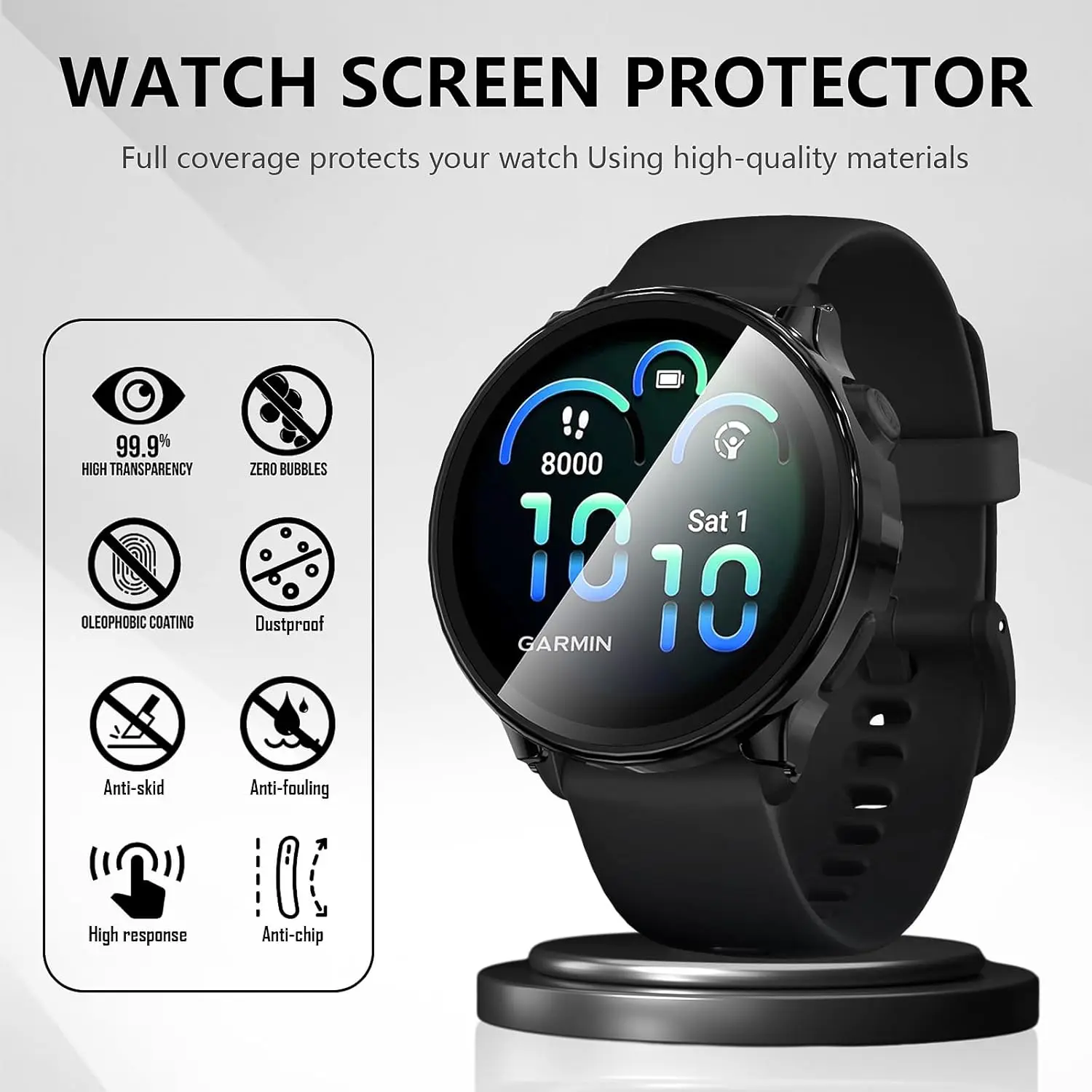 Premium Tempered Glass Screen Protector & Hard PC Bumper Case