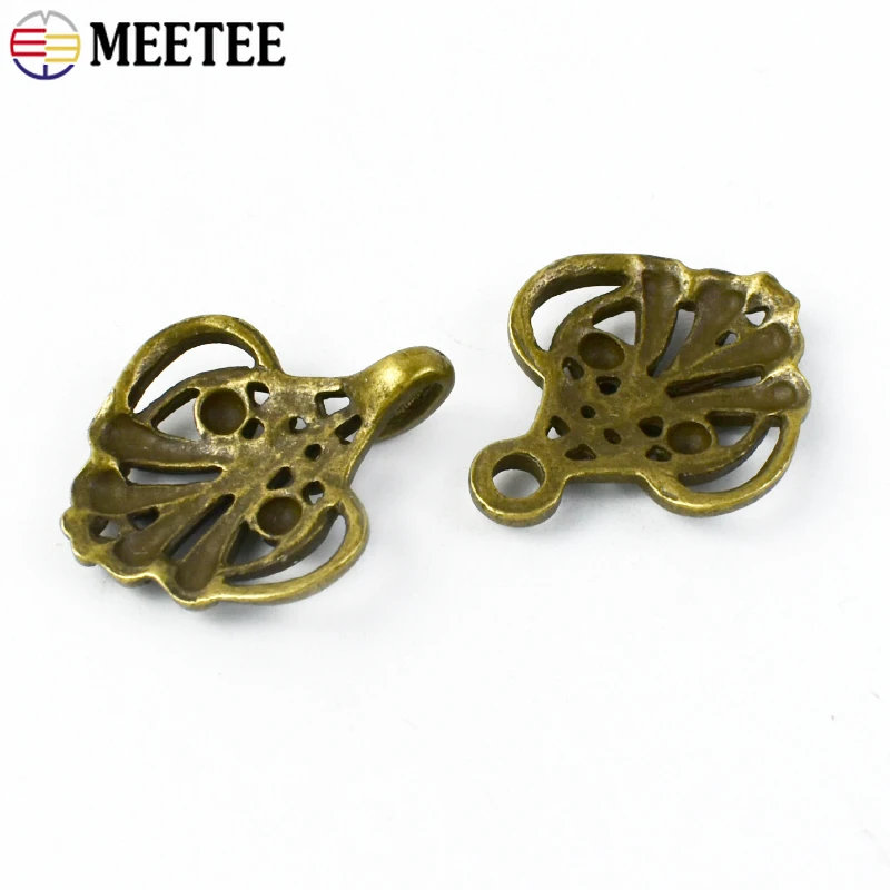 5/10個meetee 25X55mm金属のレトロなフックボタンマントソー