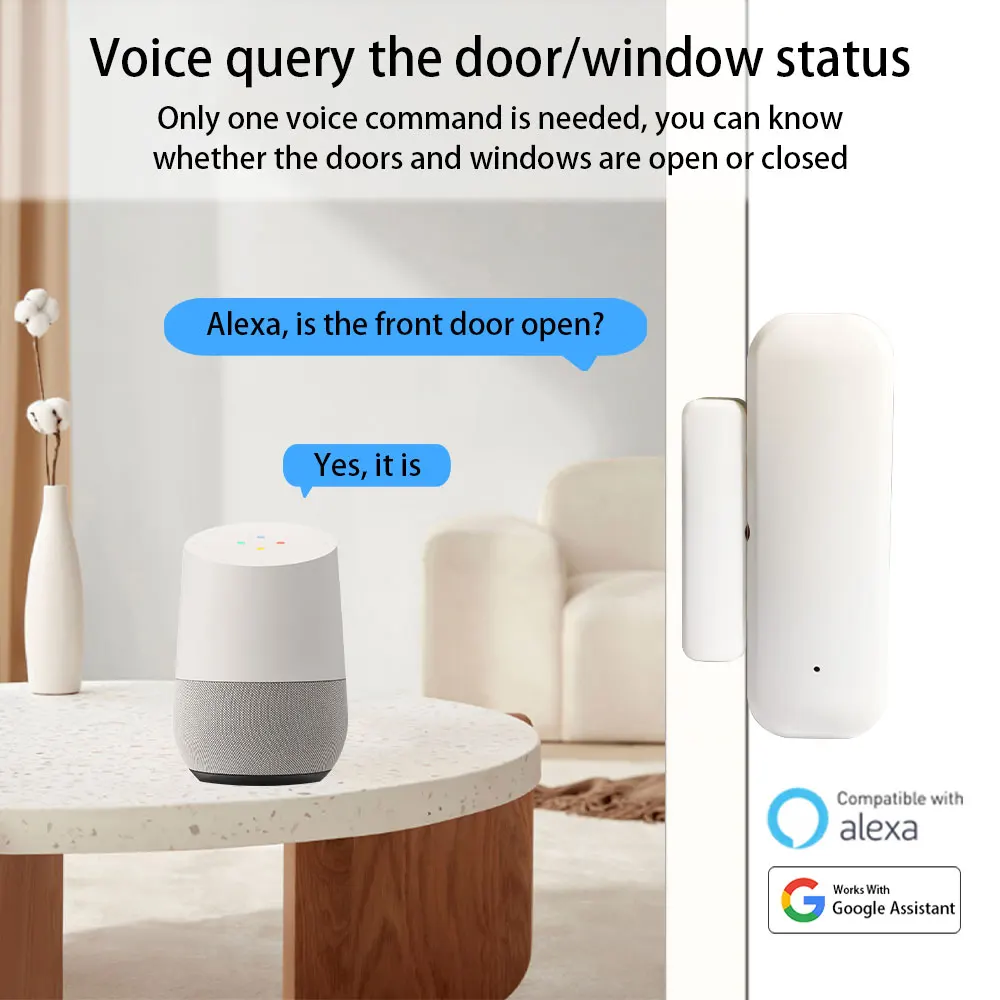 Tuya Smart WiFi Door Sensor Smart Home Open Close...