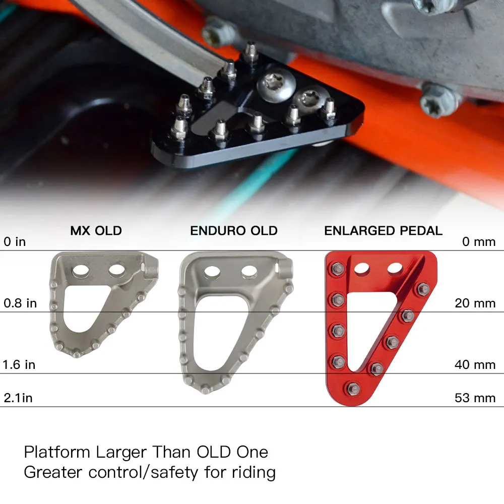 Motorcycle Brake Lever NICECNC Motorcycle Brake Pedal Lever Tip Plate For GAS GAS GASGAS EX EC MC 125 150 200 250 300 250F 350F 450F F-EC300