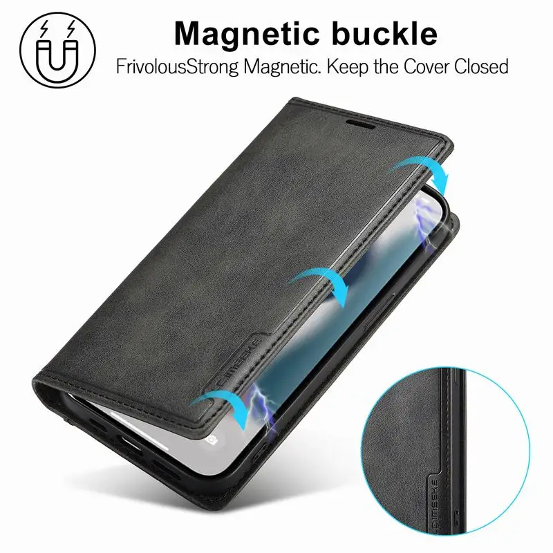 Luxury Leather Phone Protect Cover For iPhone 13 11 12 Mini Pro XR XS Max X 6 7 8 Plus SE Credit Card Slots Shockproof Flip Case iphone 13 mini case clear