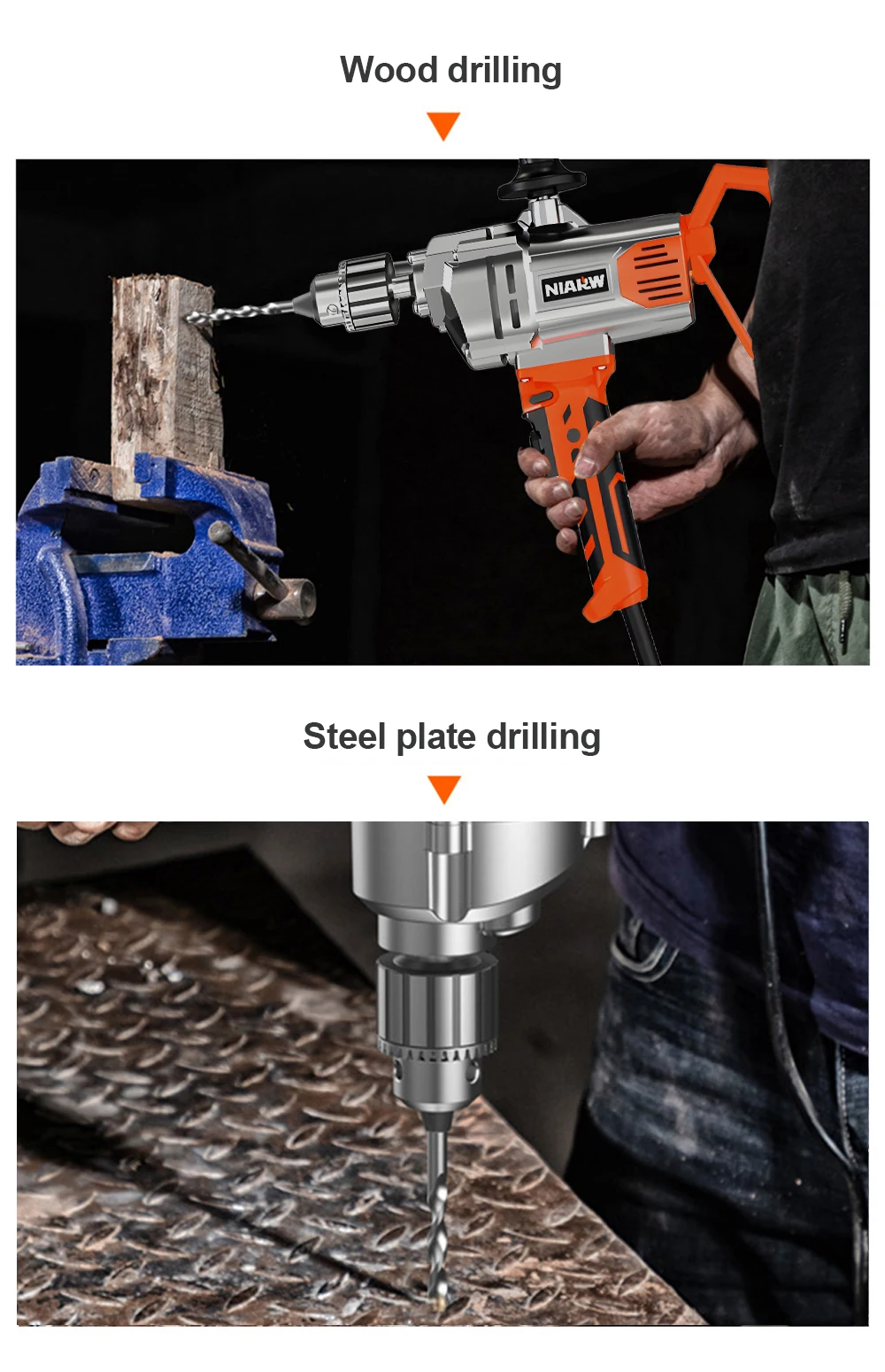 Handheld Mixing Drill Multi-Functional Mortar Mixer Putty Mixing Electric Drill