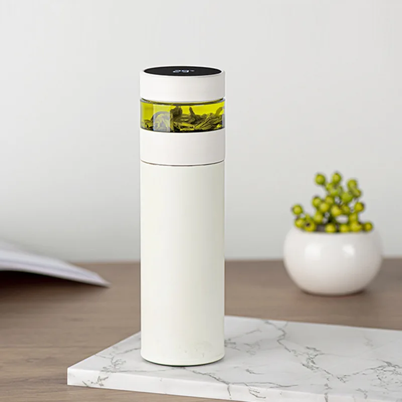 

Hot Sale 316 Stainless Steel Thermos Cup Intelligent Temperature Display Visual Tea Silo Straight Water Bottle Custom Logo