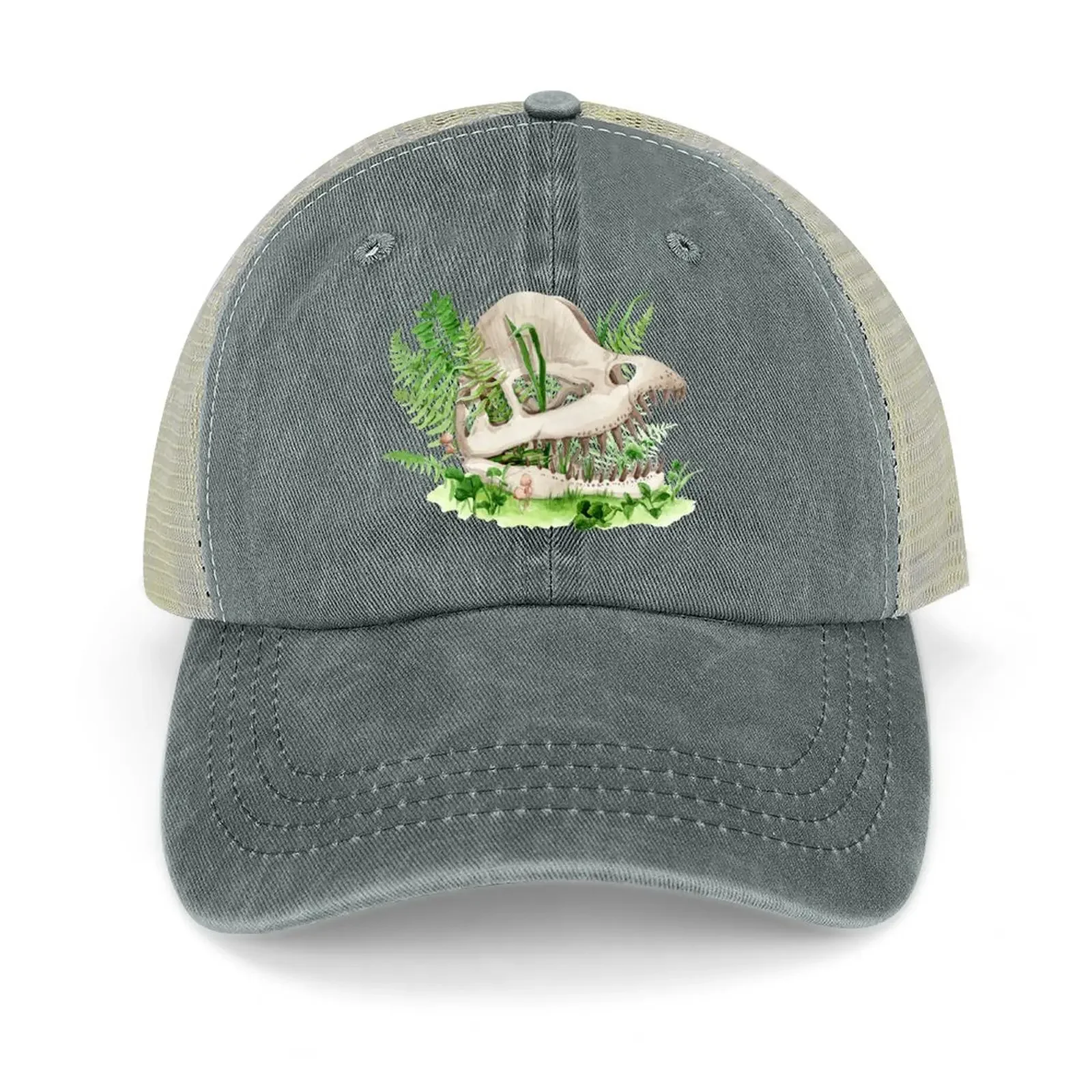 Dilofosauro Skull Cowboy Hat Fashion Beach Luxury Hat Golf Fishing Caps Mens Tennis Women'S