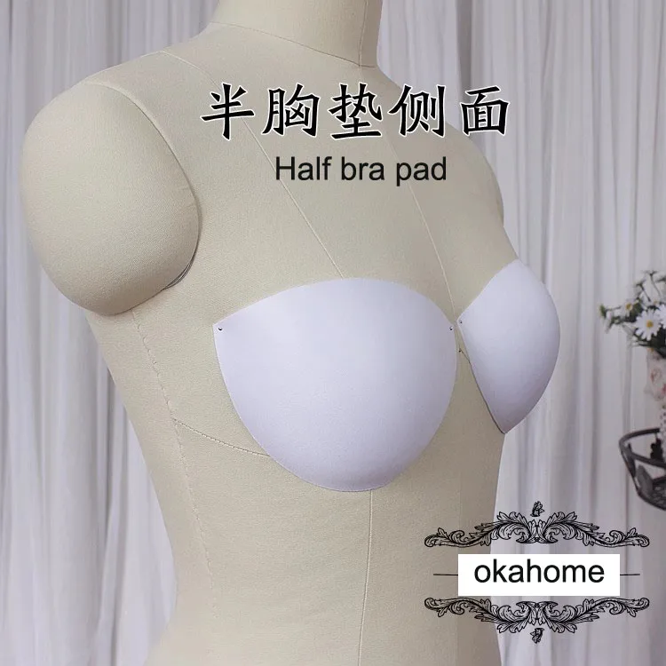웨딩 드레스 이브닝 가운 suimmingsuits에 대 한 2 쌍 부드러운 스폰지 폼 브래지어 패드 DIY 바느질 유방 액세서리