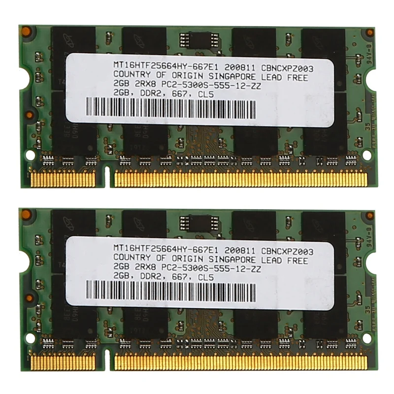 

2X 2GB DDR2 RAM Memory 667Mhz PC2 5300 Laptop Ram Memoria 1.8V 200PIN SODIMM For AMD