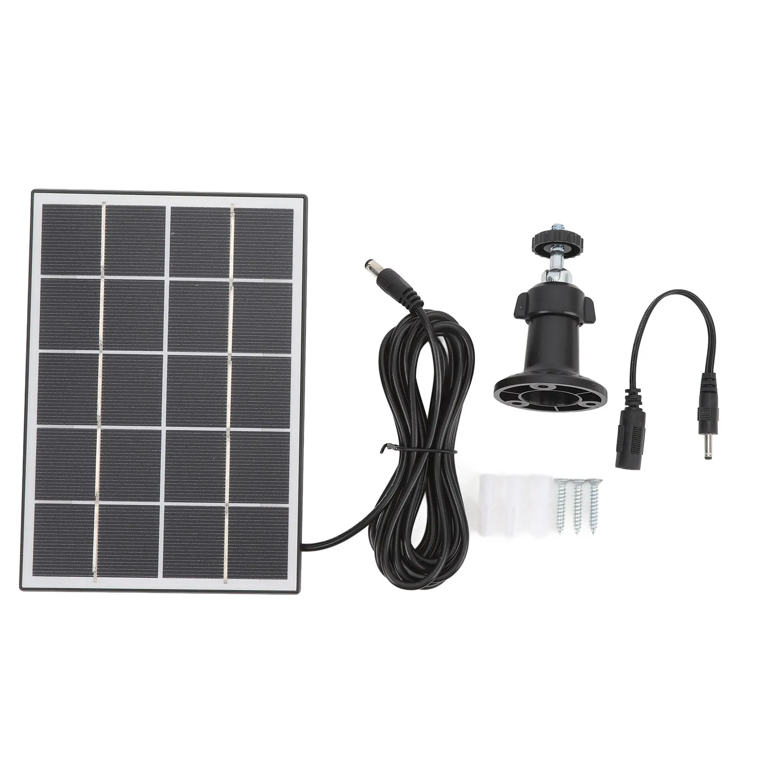 3W 5V Solar Panel for Security Camera Monocrystalline Silicon Outdoor Solar Panel for Fan Flashlight Water Pump Black new