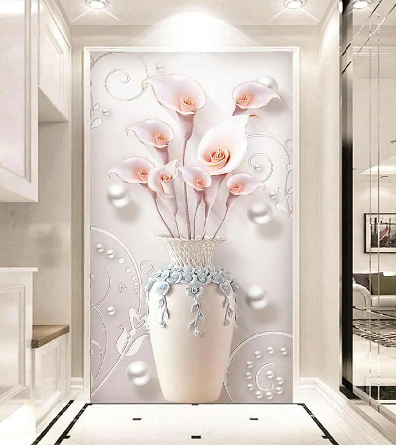 Description Picture 6 of itemDIY Embroidery,Round Diamond Calla lily bottle landscape Full rhinestone Diamond painting cross stitch,needlework