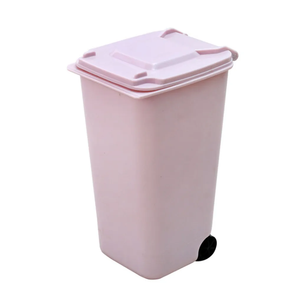 Mini Plastic Trash Can Storage Desktop Organizer Pen Pencil Holder Car Trash Can for Car Office Home Storage Bin Accessories car trash can