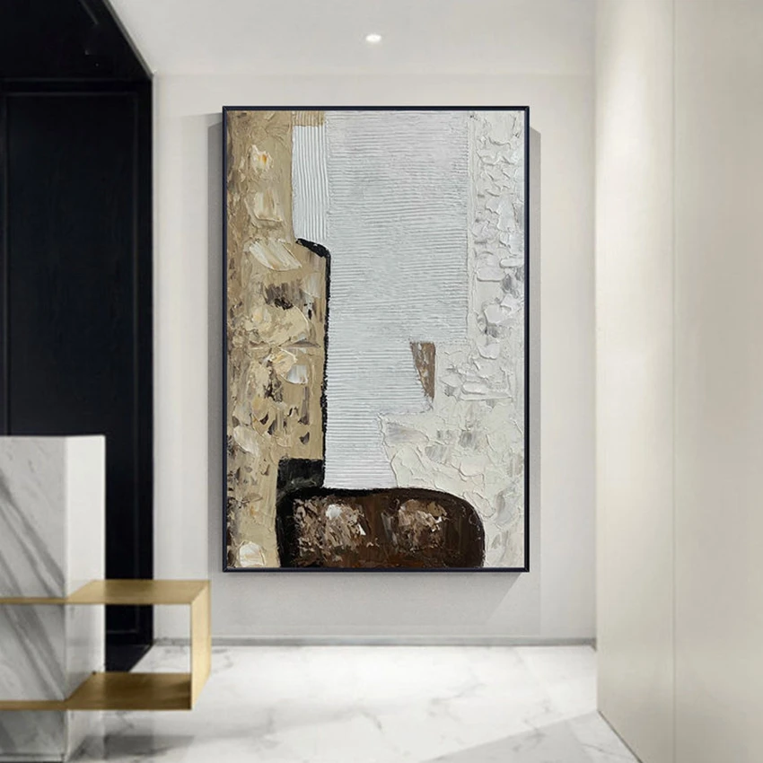 

Handmade Canvas Oil Painting Textured Abstract Art Image Stereo Retro Decor Large Mural Living Room Hotel Porch Hanging Picture