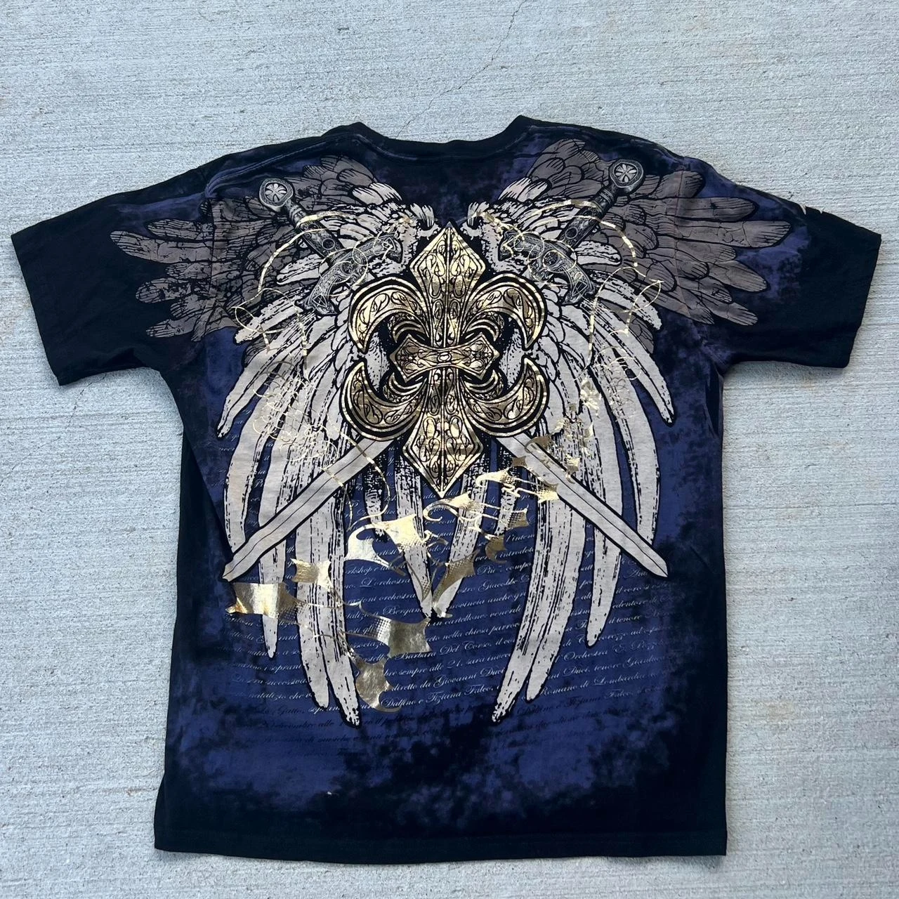 2000s xzavier black graphic tee all over print Shirt Skull Print