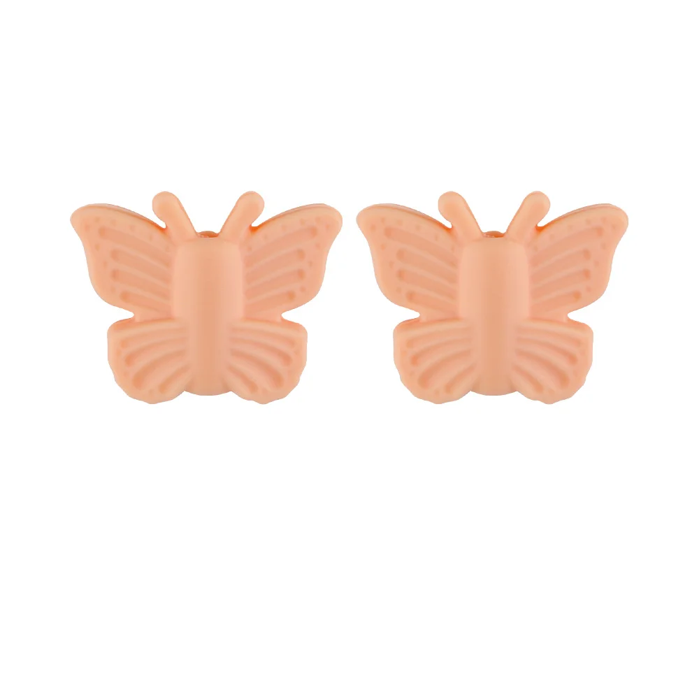 baby teething items diy Kovict 10pcs Baby Silicone Beads New Butterfly DIY Food Grade Silicone Teething Pacifier Chain Cute Silicone Teether Accessories baby teething items essential oils