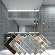 

20PCS 30x30CM Wall Sticker Vintage Art Waterproof Vinyl Peel and Stick Tile Stickers Home Decor Kitchen Bathroom DIY Decals