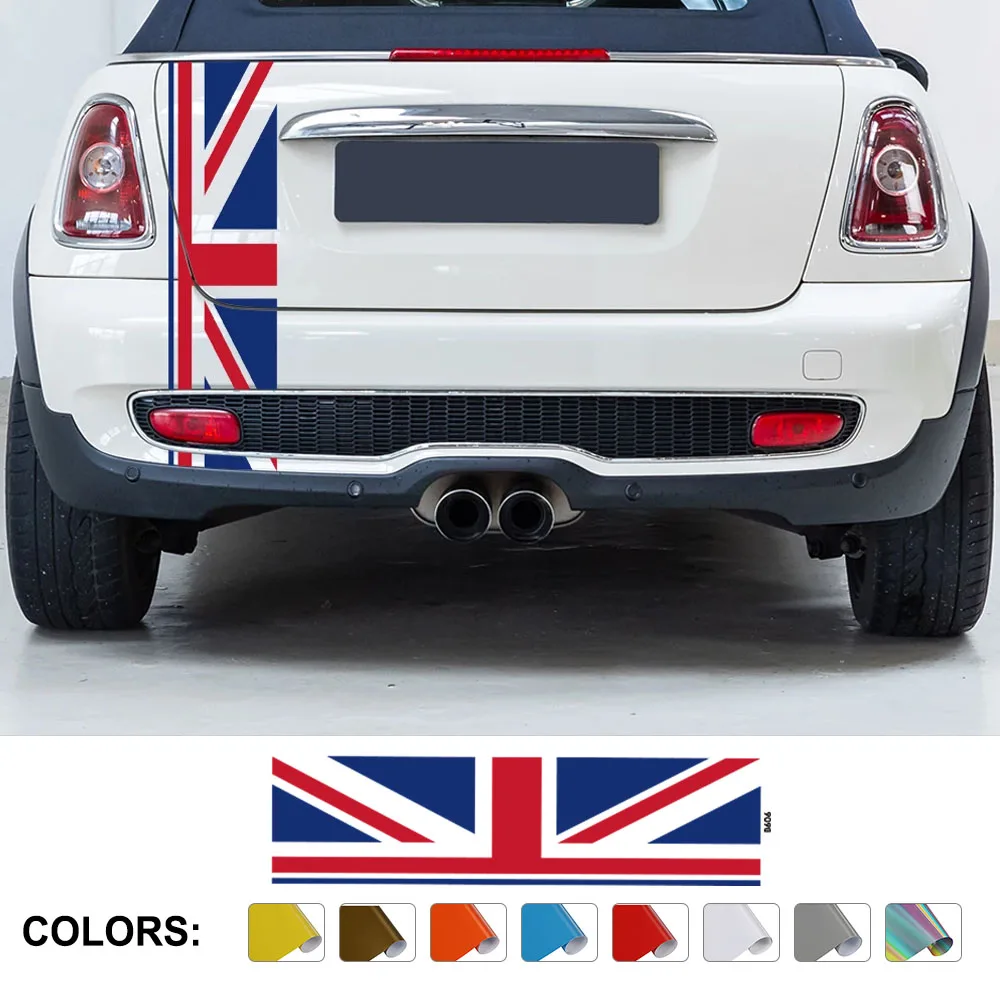 CarBackDoorStickersAutoUKFlagDecorDecalForMiniCooperR56R57
