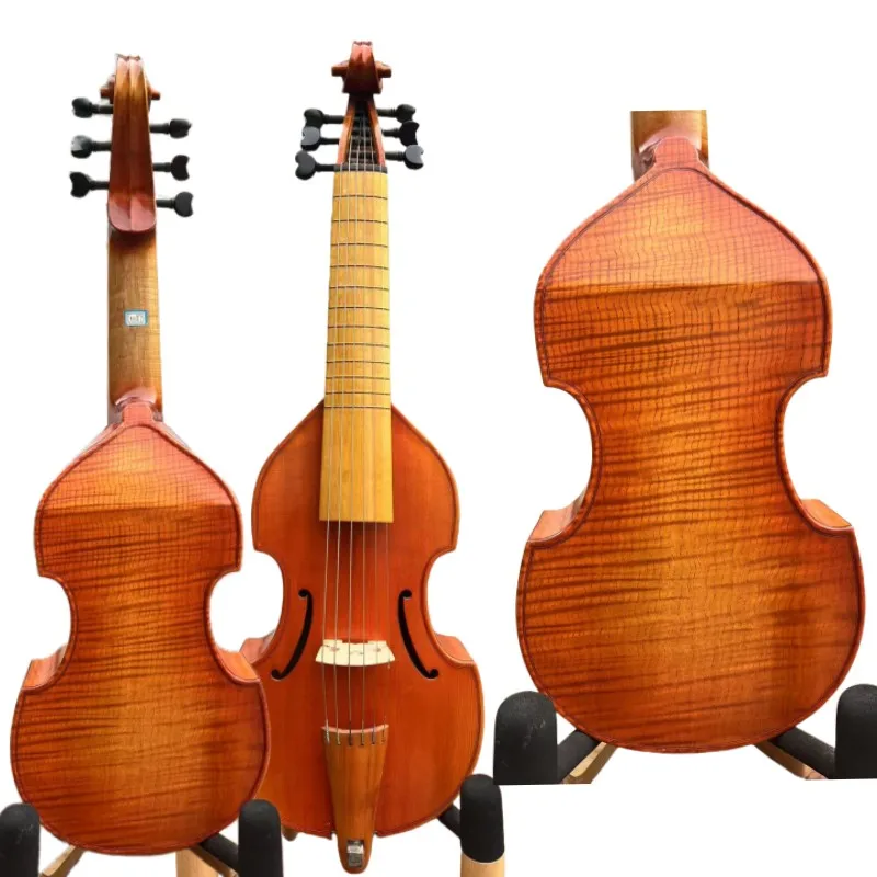 Broque style excellent Maestro 6 strings 15"(380mm) basses viola da gamba #11187