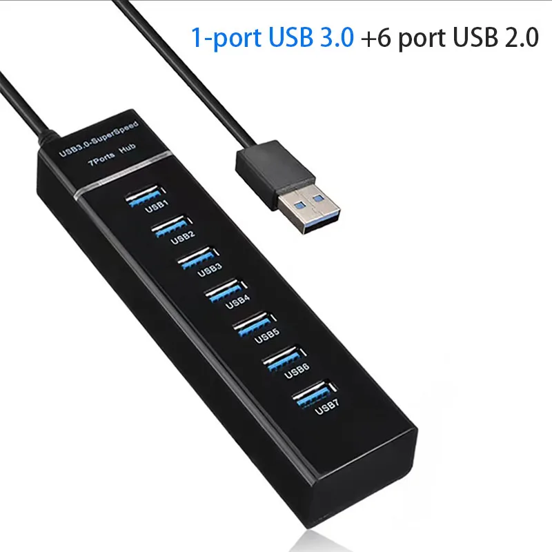 USB 3.0 2.0 HUB كابل الفاصل USB القرص لوحة المفاتي...