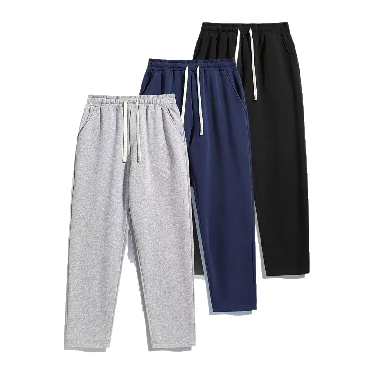 سميكة صوف مبطن مستقيم الساق سراويل تقليدية رجالية...