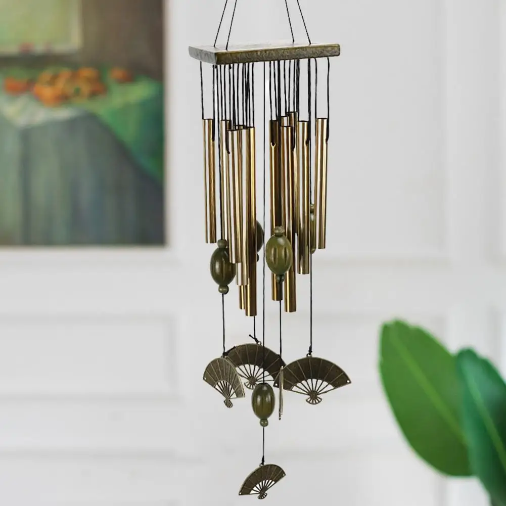 

Wind Chime Ornament Eye-catching Crisp Sound Charming Courtyard Backyard 12 Tubes Wind Chime Garden Accessories