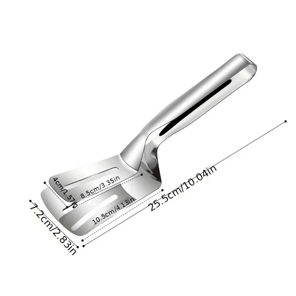 Multifunctional Food Tongs Stainless Steel BBQ Bread Clip Durable Frying Shovel Clip Fried Fish Shovel Household Kitchenware