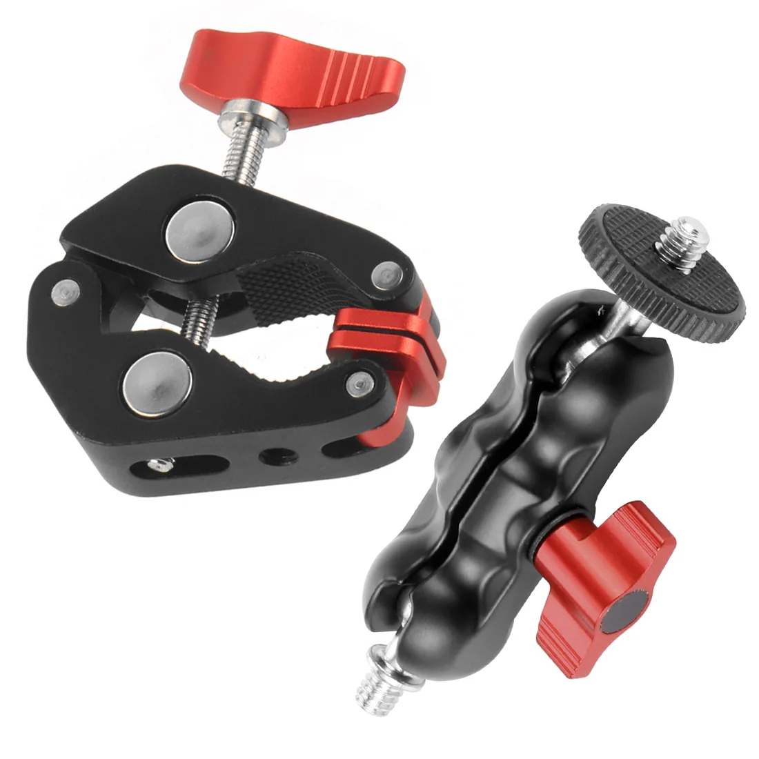 Super Clamp 360° ° Rotation Kugelkopf Adapter Magic Arm 1/4" Schraube für Monitor Licht Mikrofon Halter Telefon Ständer Stativ Verlängern Halterung – Detail 14