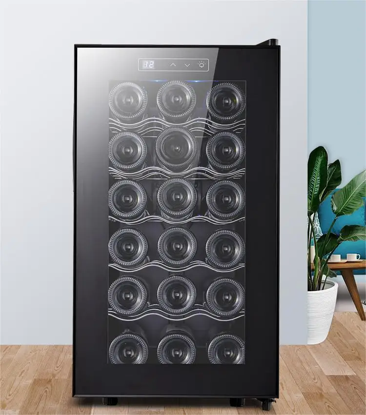 Electric Wine Cooler Cellar Fridge 18 Bottles Outdoor Refrigerator Wine Fridge Hotel Display Showcase