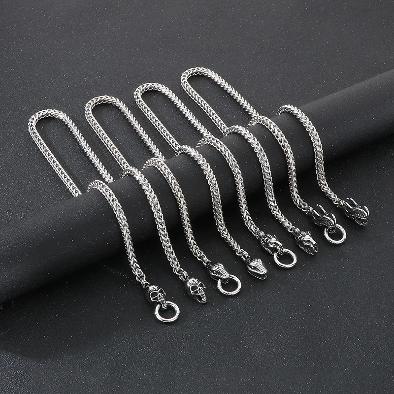 Fongten Sternzeichen Tier Edelstahl Halskette Für Männer Punk Exquisite Casual Gürtel Kette Mode Schmuck Geburtstag Abschluss Geschenk – Detail 6