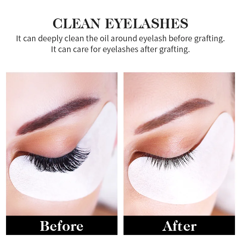 NATUHANA 60ml Eyelash Shampoo Grafting Eyelashes Gentle Cleansing Mousse Foam No Stimulation Makeup Clean Eyelash Extension Glue