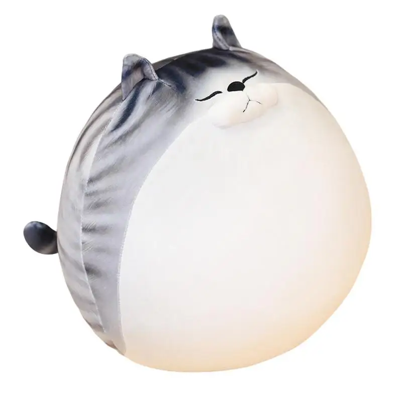 

Cat Plush Pillow Fluffy Plush Round Cat Stuffed Animal 50cm Cute Soft Cat Plush For Kids Birthday Christmas Gift Sofa Pillow