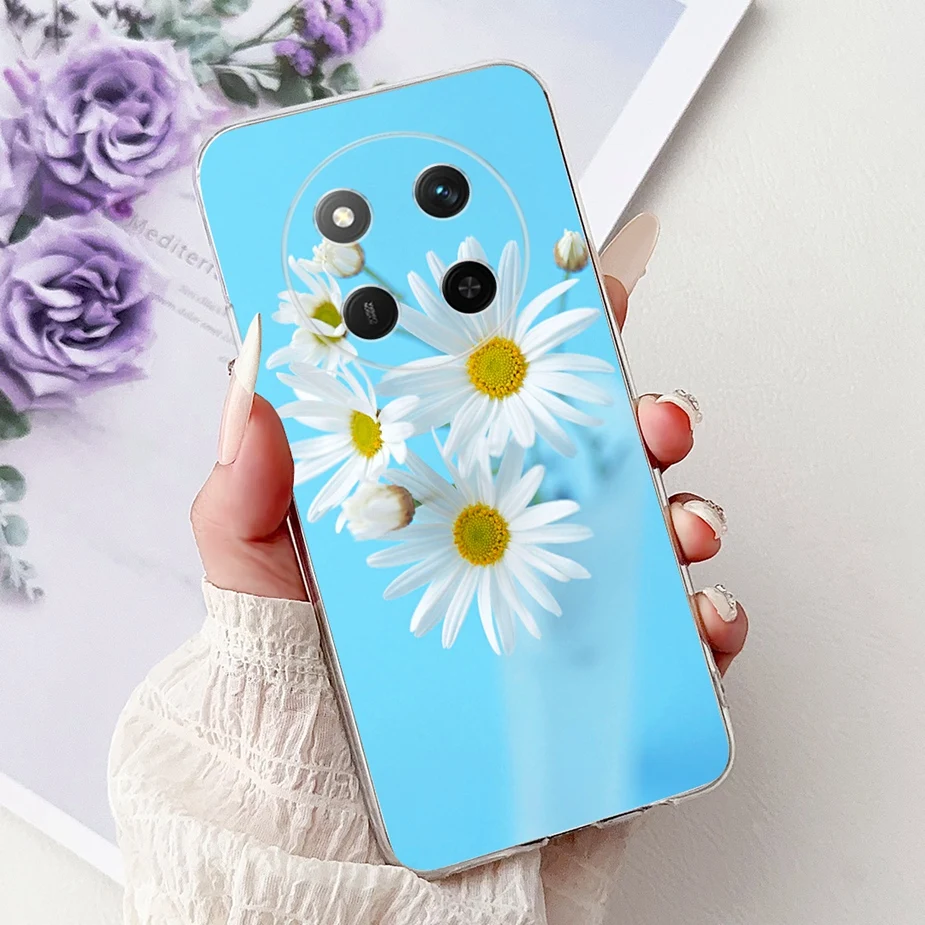 Colorful Painted Clear Silicone Case for Honor Smartphone - Soft Protective Cover