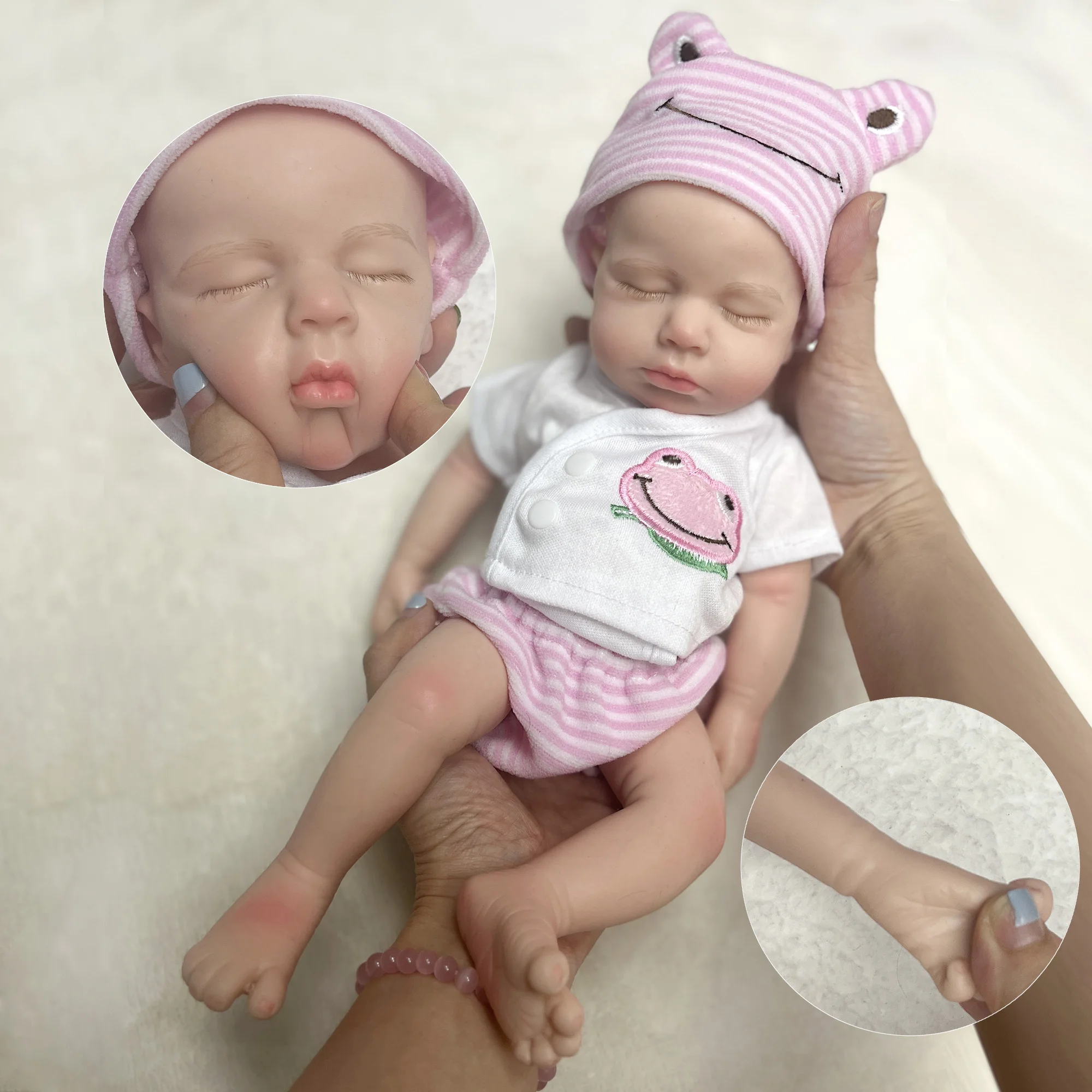 Boneca bebe reborn silicone solido realista recem