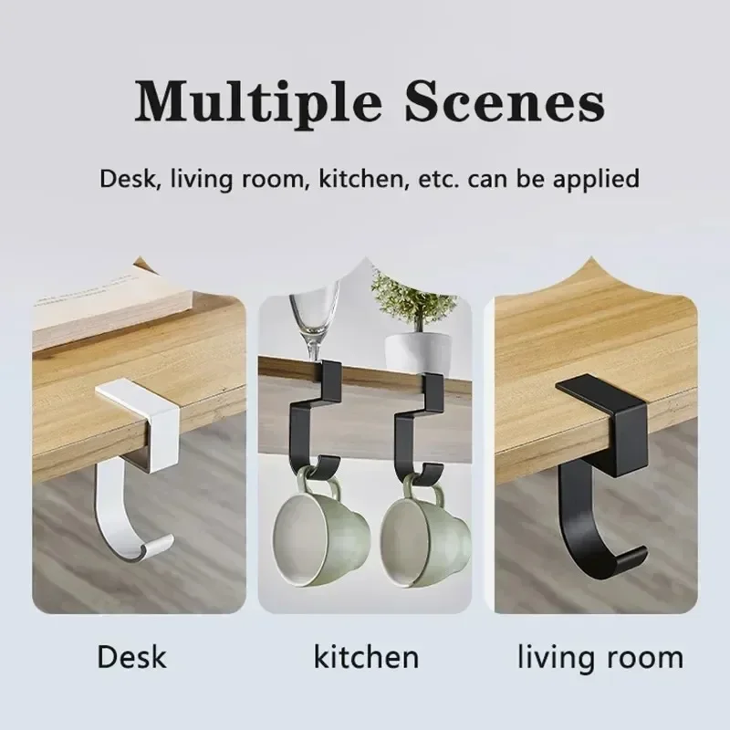 5 Shaped Table Edge Hook Student Desk Side Hanging Bag Removable Office Handbag Holders Table Hooks Office Desk Organizer bag hook desk storage hook