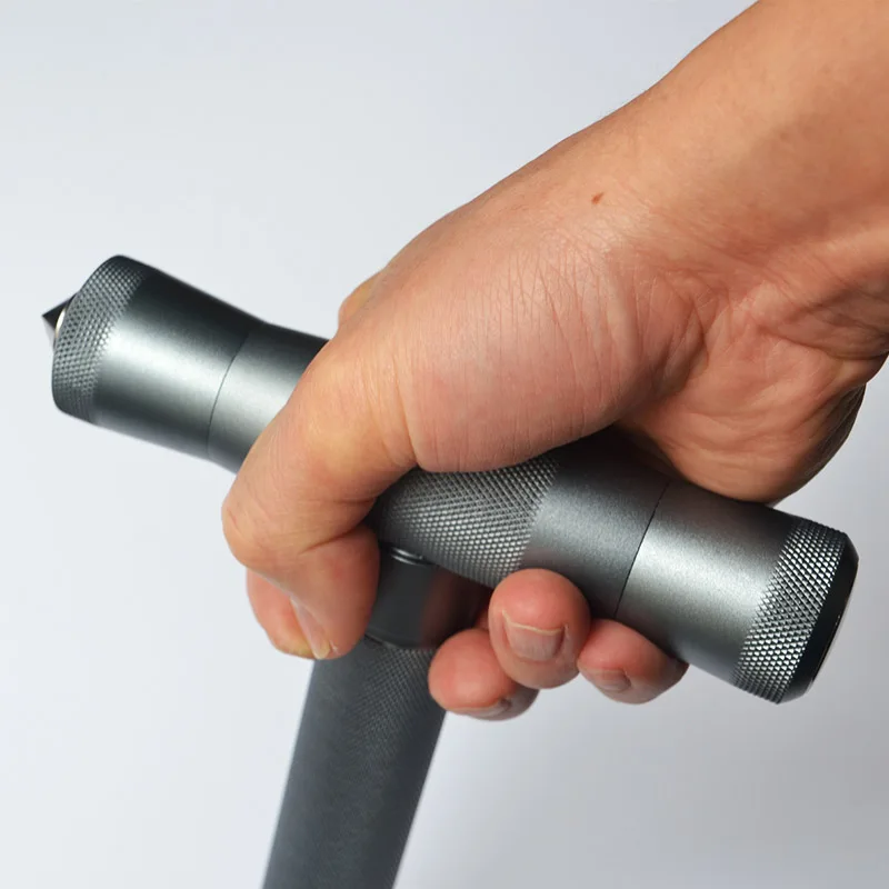 Outdoor Aluminum Alloy T-Handle Multi-Functional Hiking Cane Engineer ovel Handle Connector Durable king Poles Accories