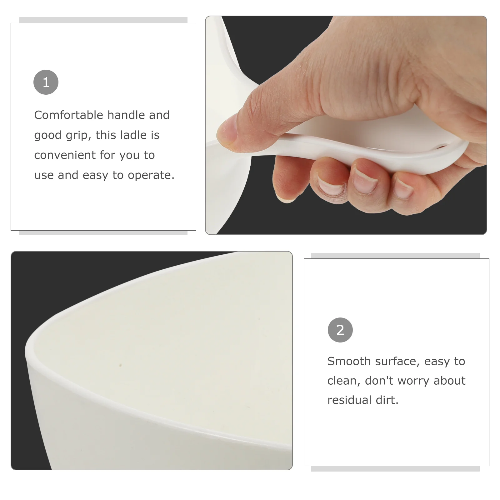 Reusable Water Ladle White Kitchen Bathroom Shower Indoor Watering Flowers PP Plastic Spoon Portable Gift
