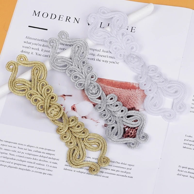 24 Bottoni A Forma Di Rana Con Nodo Cinese - Nero, Per Cheongsam, Costumi, Decorazione - Foto 8