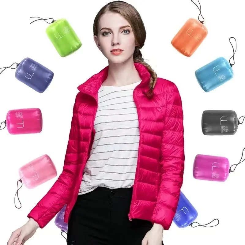 

New Women Winter Ultra Lightweight Packable Down Jacke 11 Colors Plus Size 5XL Female Wind-Resistant Breathable Puffer Coats