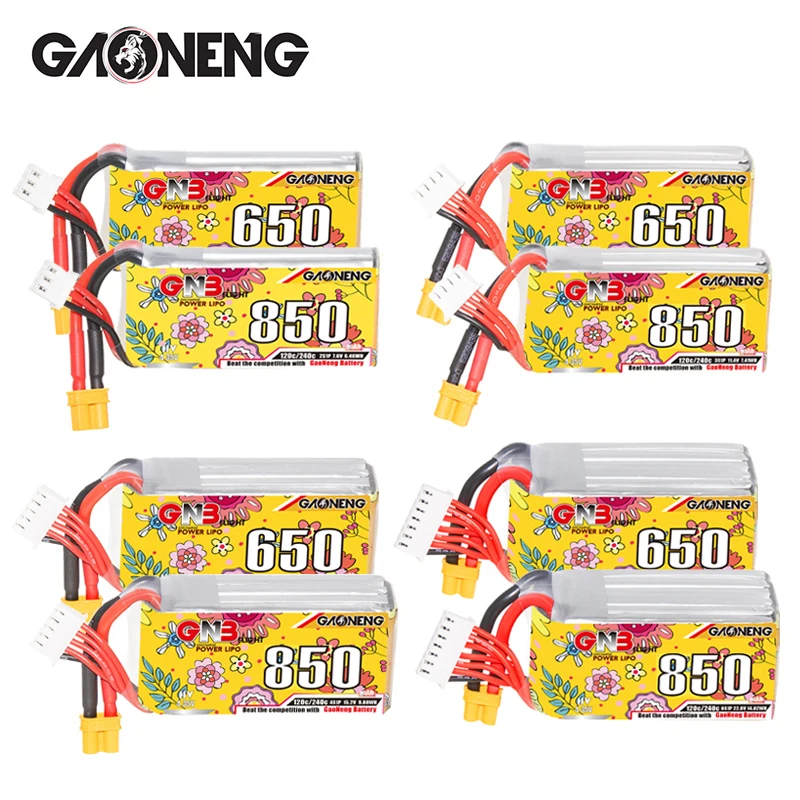 Batterie LiPo 850mAh 120C 2S-6S RC pour Drone FPV