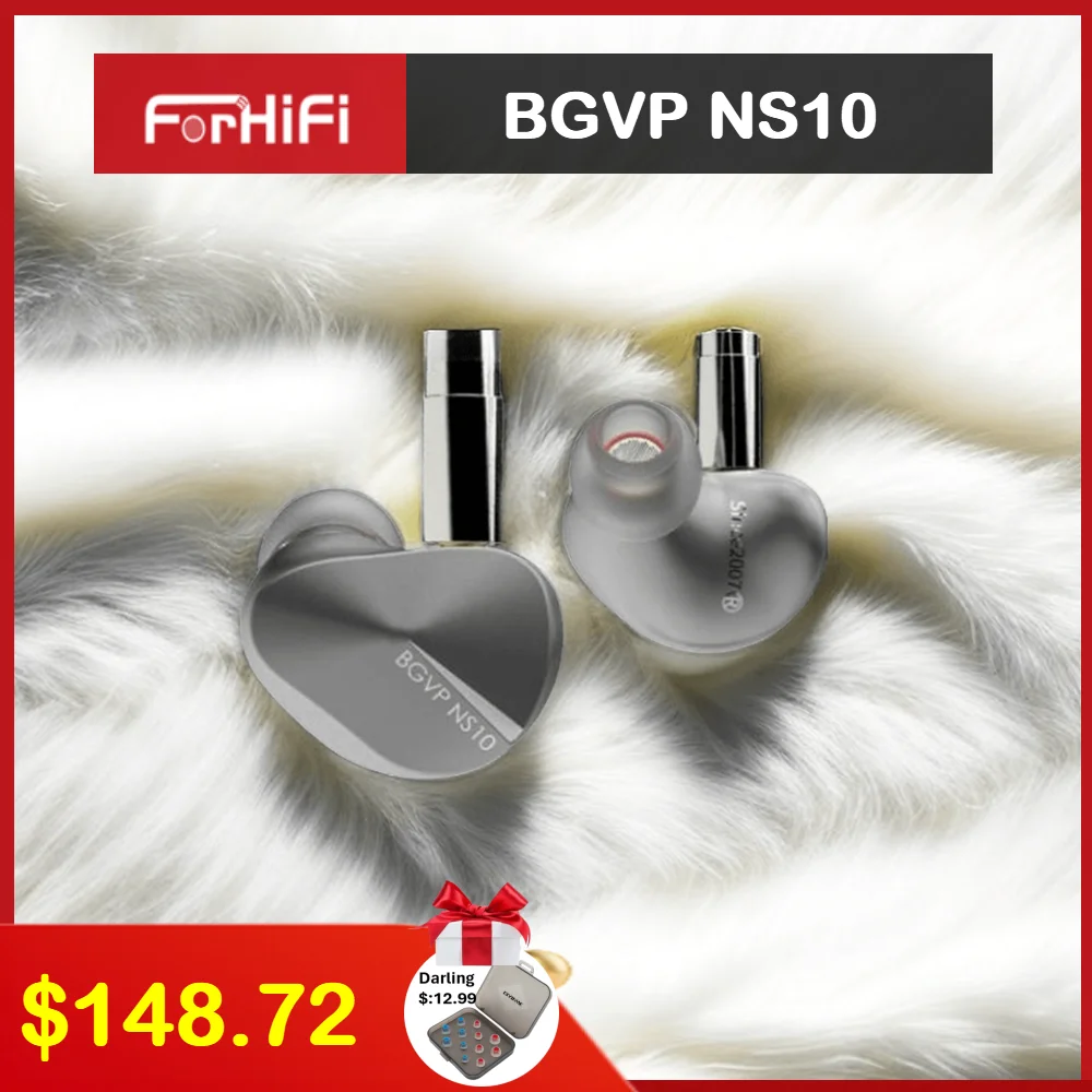 

BGVP NS10 Headphones 8BA+2DD Hybrid Drive Unit In Ear Wired Earbud HIFI Monitor Earphone With 3-in-1 Replaceable Plug MMCX Cable