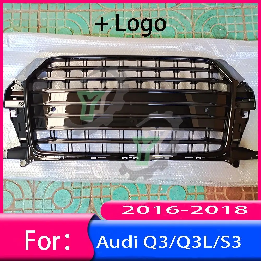 

Для Audi Q3/Q3L 2016 2017 2018 автомобильный передний бампер решетка Центральная панель Стайлинг верхний гриль (модификация в стиле SQ3)
