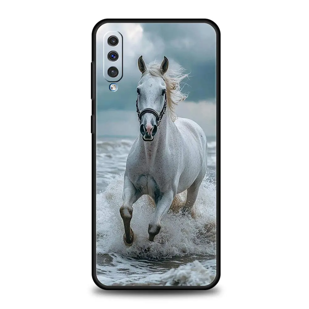 White Horses Galloping Phone Case Cover