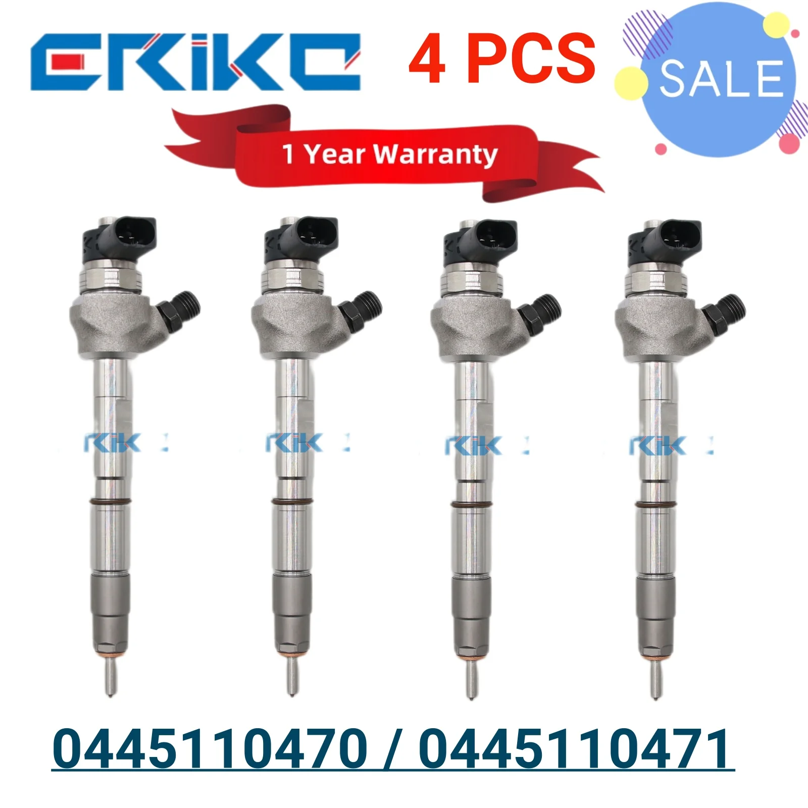 

4 шт. 0445110470 топливный инжектор в сборе 0445110471 топливный инжектор с общей топливной магистралью 0986435257 автомобильный топливный инжектор для Audi A3 2,0 d 1842012-