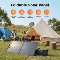 Panneau solaire portable pliable CTOLITY ETFE 100W pour générateur solaire, haute conversion 23%, 20.5V 4.88A, pour camping, camping-car, yacht et alimentation de secours hors réseau 7