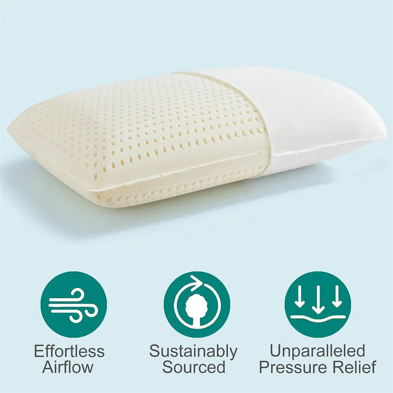 Dreamreal 100% Pure Natural Latex Pillow for Neck Pain Relieve Shoulder Sleep Orthopedic Pillows Cervical Health Care Pillow 3