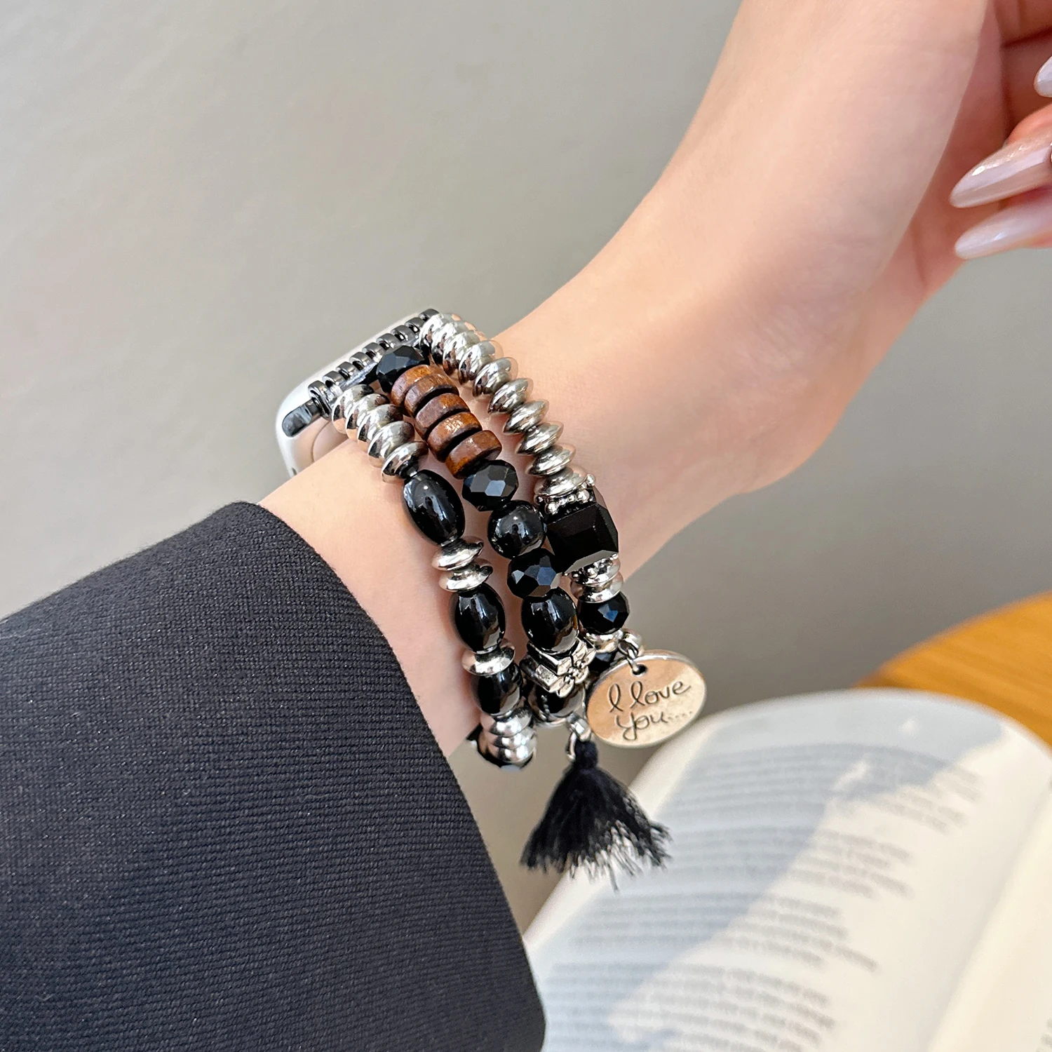 Vintage exotisches Su-Armband für Apple Watch 46/45/44/42/41/40/38 Damenarmband für IWatch 10/9/8/7/6/5/4/3 – Detail 7