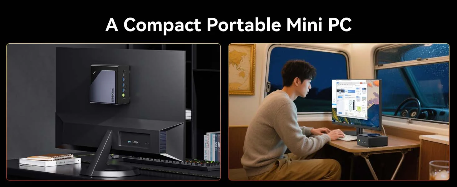 GMKtec NcuBox K12 MINI PC Ryzen 7 H255 DDR5 5600Mhz (até 64GB) PCIe4.0 ...