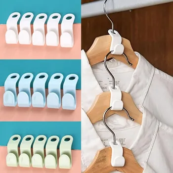 10/30/60pcs Mini Appendiabiti per armadio Connettore Ganci Cascata di Plastica Armadio Appendiabiti Organizzatore Rack Holder Salvaspazio 1