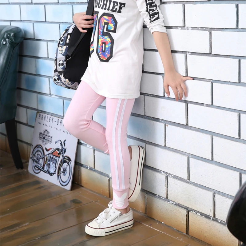 girls pants girls trousers kids pants Spring Autumn Cotton Girls Leggings Vertical Stripe Toddler Kids Sport Pants For 3-9Years