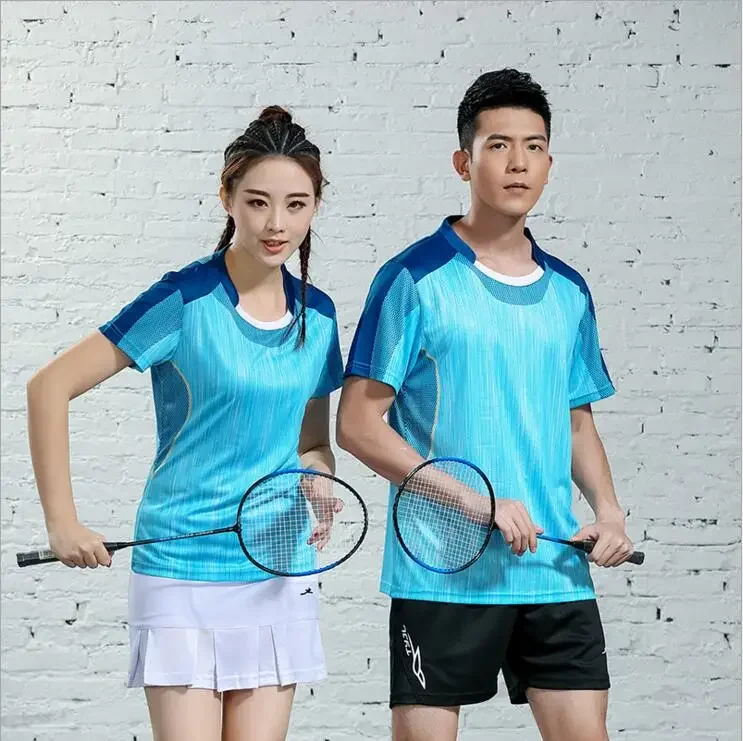 Free name!New men/women's dry badminton/tennis t-shirt+shorts,clothes table tennis jersey,women tennis shirts train